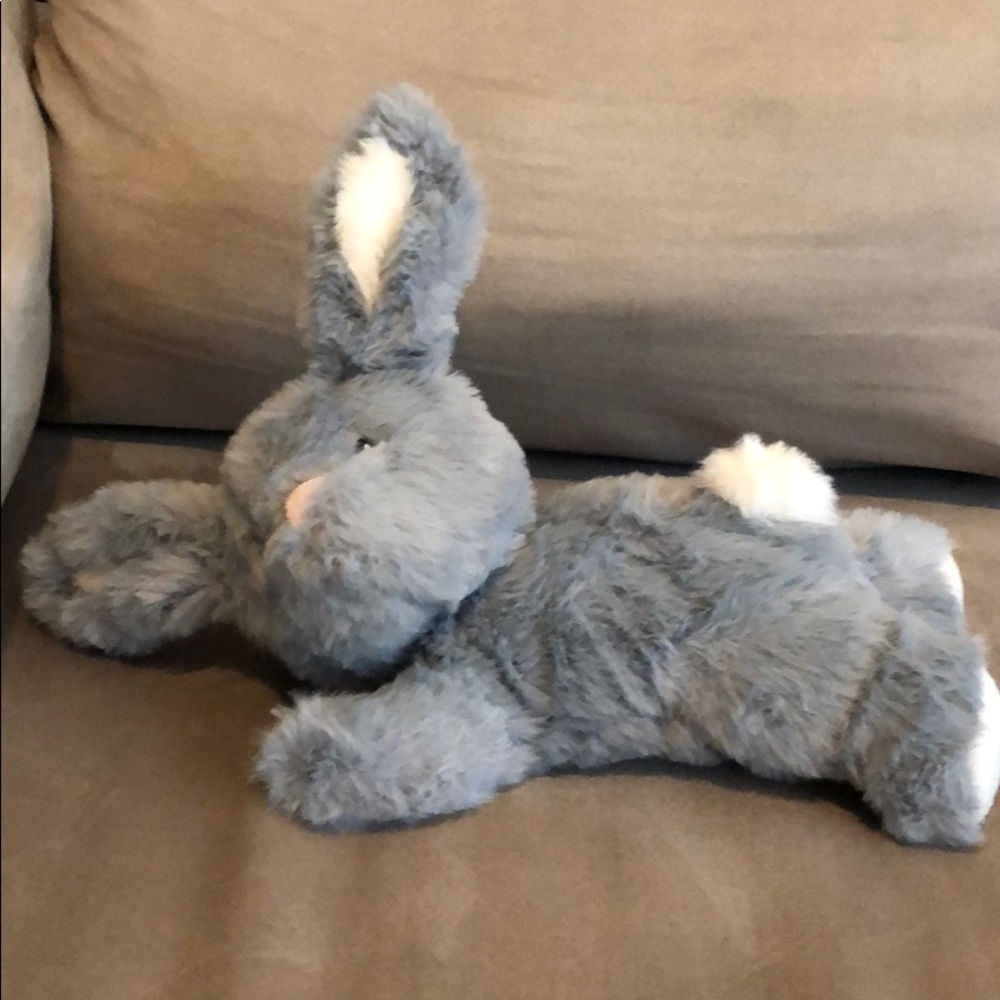 Gray stuffed bunny